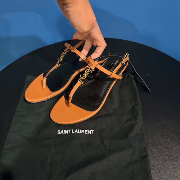 YSL Camel Sandals 8 - Picture 1 of 7